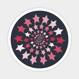 Ever Decreasing Circles Viva Magenta Star Graphic Magnet